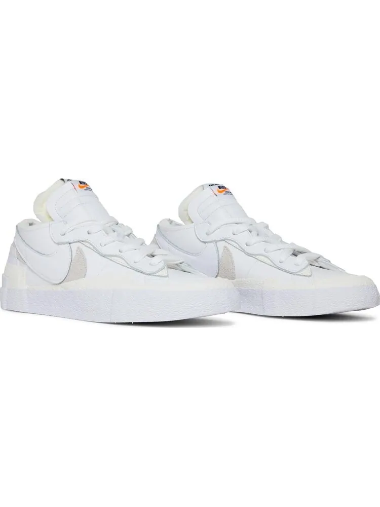 Кроссовки Nike x sacai Blazer Low 'White Patent' — изображение 8 из 11, белый