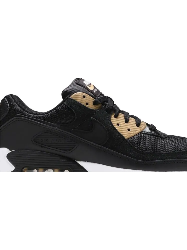 Кроссовки Nike Air Max 90 'Black Metallic Gold' — изображение 2 из 8, черный
