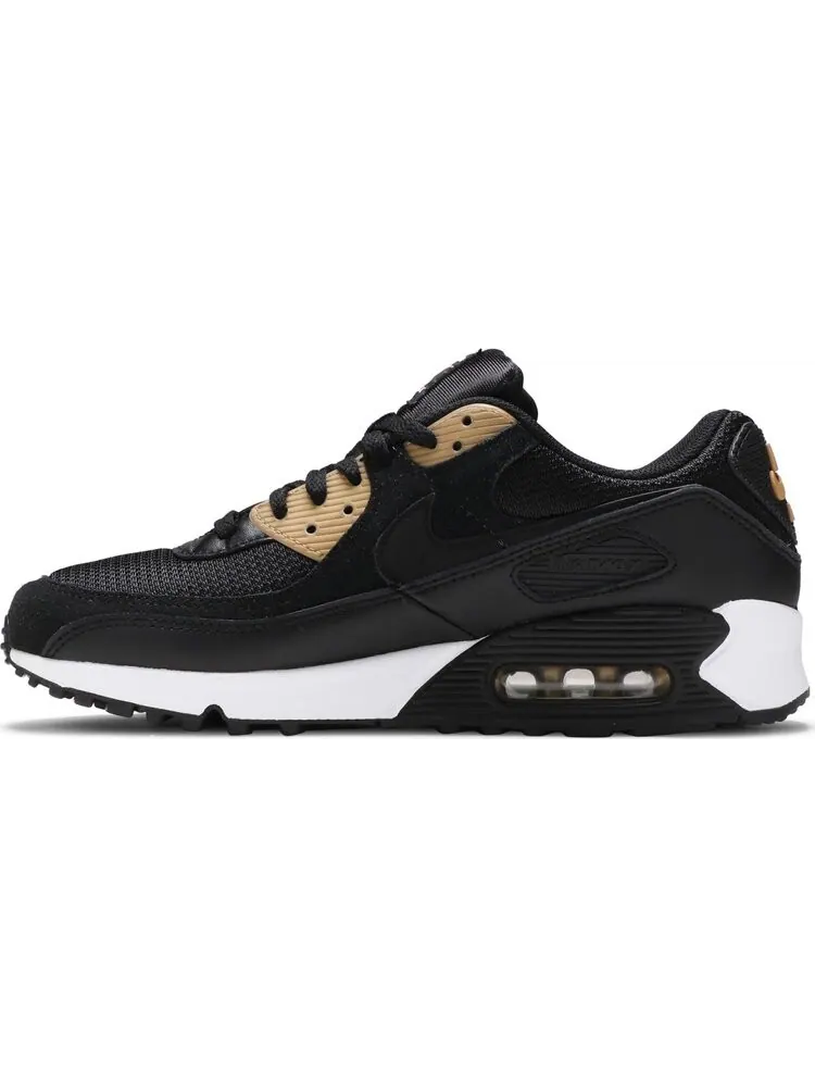 Кроссовки Nike Air Max 90 'Black Metallic Gold' — изображение 3 из 8, черный