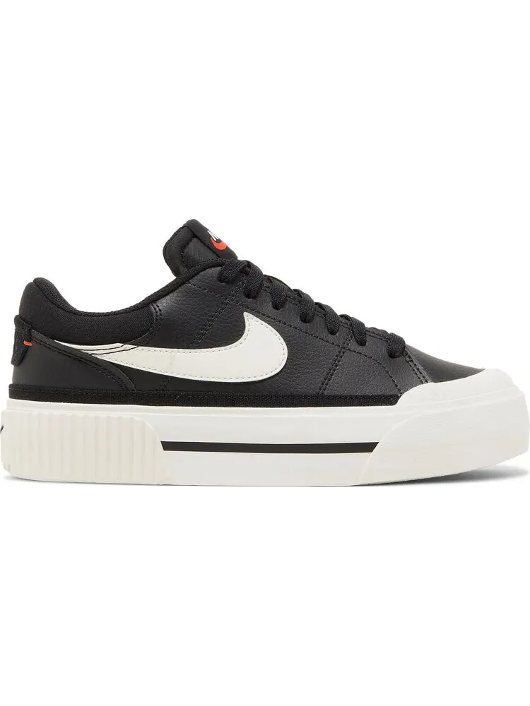 Кроссовки Nike Wmns Court Legacy Lift 'Black Sail' — изображение 1 из 8, черный