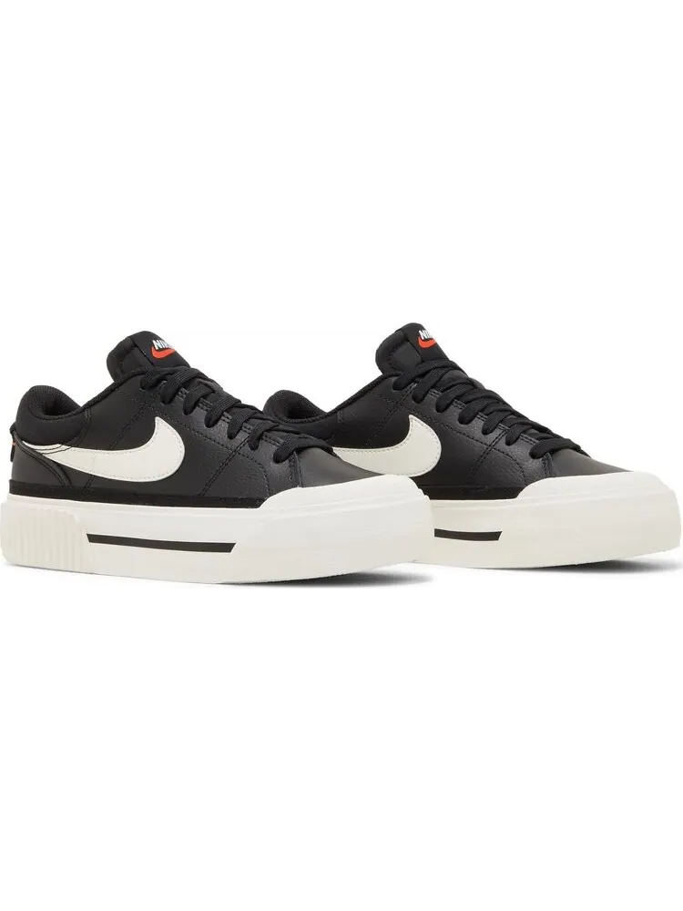 Кроссовки Nike Wmns Court Legacy Lift 'Black Sail' — изображение 8 из 8, черный