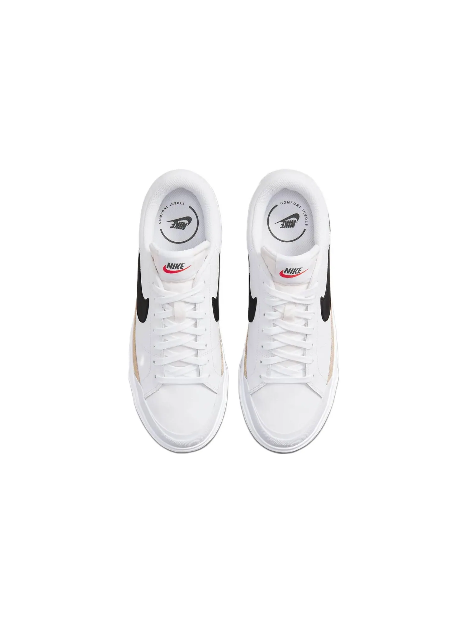 Кеды Nike Court Legacy Lift: Белый стиль с черными акцентами — изображение 4 из 9, белый//оранжевый/черный