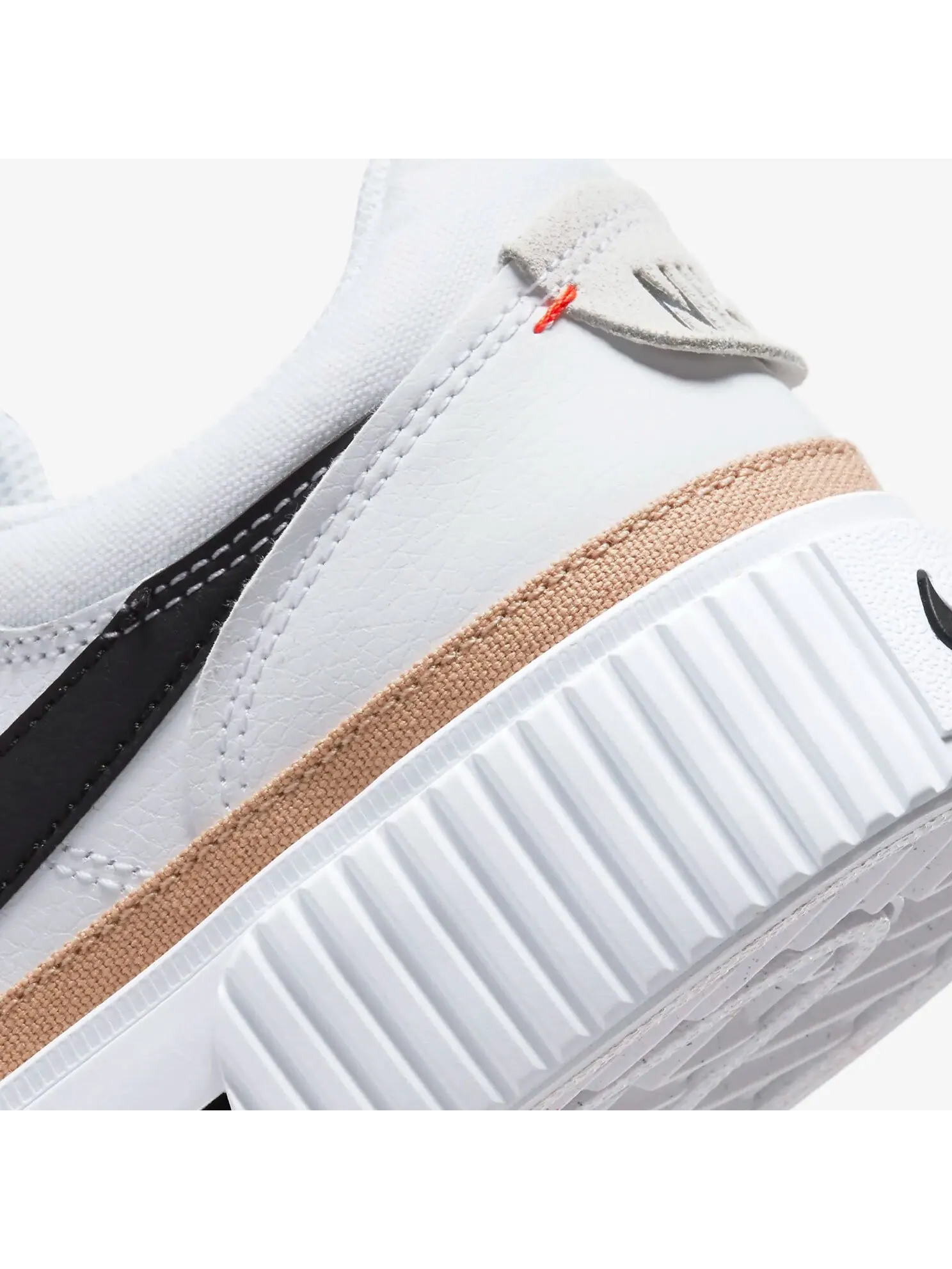 Кеды Nike Court Legacy Lift: Белый стиль с черными акцентами — изображение 9 из 9, белый//оранжевый/черный