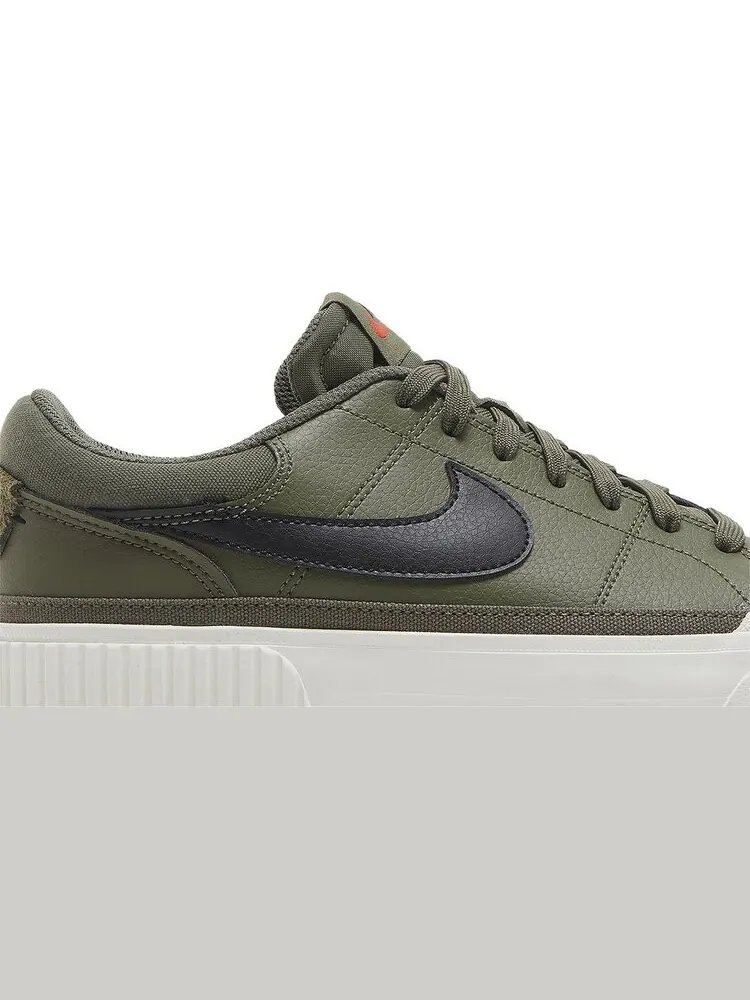 Кроссовки Nike Wmns Court Legacy Lift 'Medium Olive' — изображение 2 из 8, зеленый