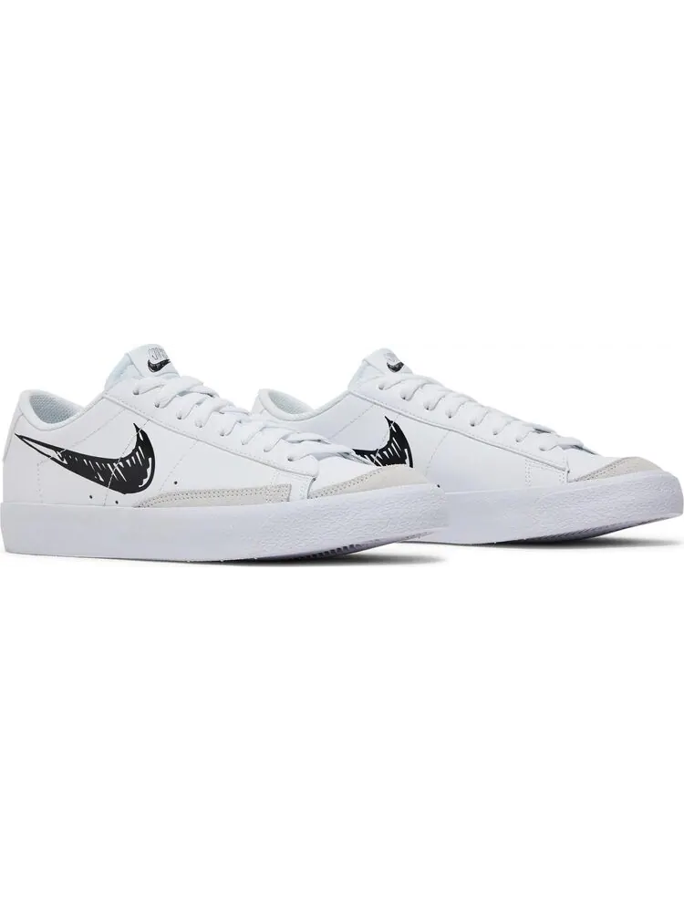 Кроссовки Nike Blazer Low '77 GS 'Sketch - White Black' — изображение 8 из 8, белый