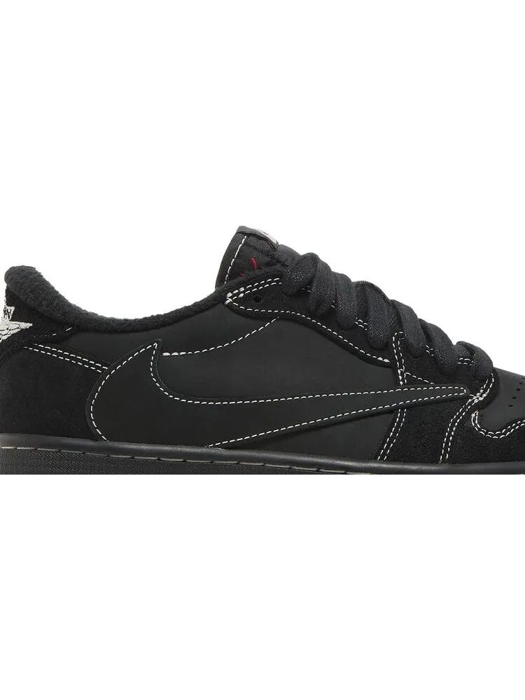 Кроссовки Travis Scott x Air Jordan 1 Low OG SP Black Phantom — изображение 2 из 10, черный