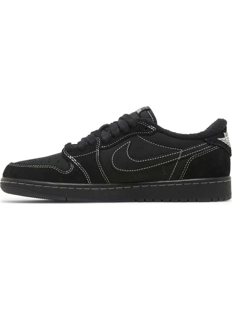 Кроссовки Travis Scott x Air Jordan 1 Low OG SP Black Phantom — изображение 3 из 10, черный