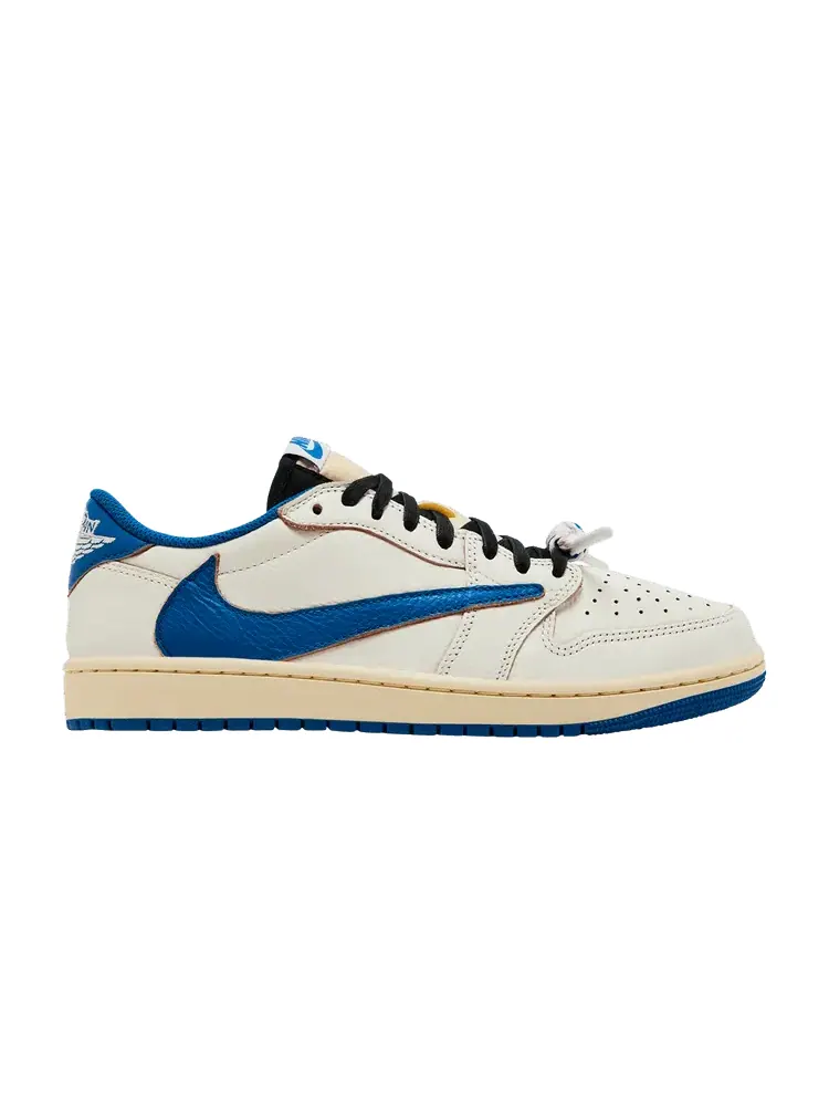 Кроссовки Air Jordan 1 Retro Low OG SP Sail Military Blue — изображение 1 из 10, черный//синий