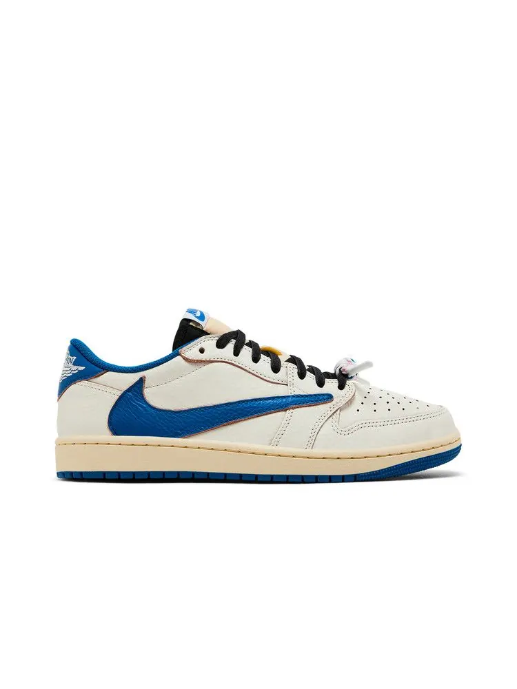 Кроссовки Air Jordan 1 Retro Low OG SP Sail Military Blue — изображение 2 из 10, черный//синий