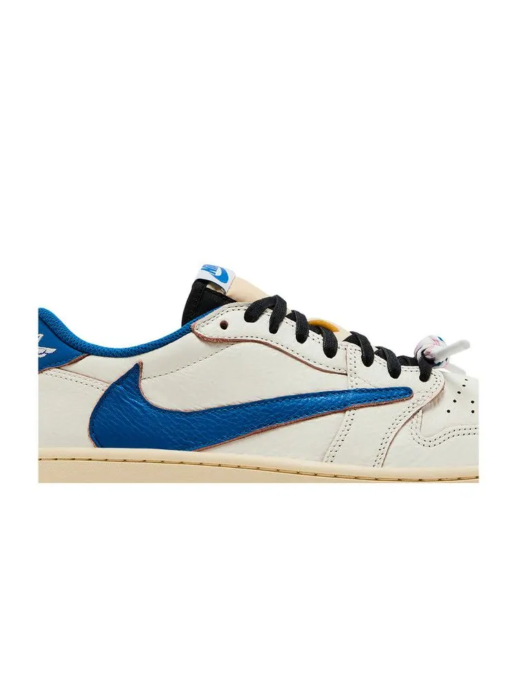 Кроссовки Air Jordan 1 Retro Low OG SP Sail Military Blue — изображение 3 из 10, черный//синий