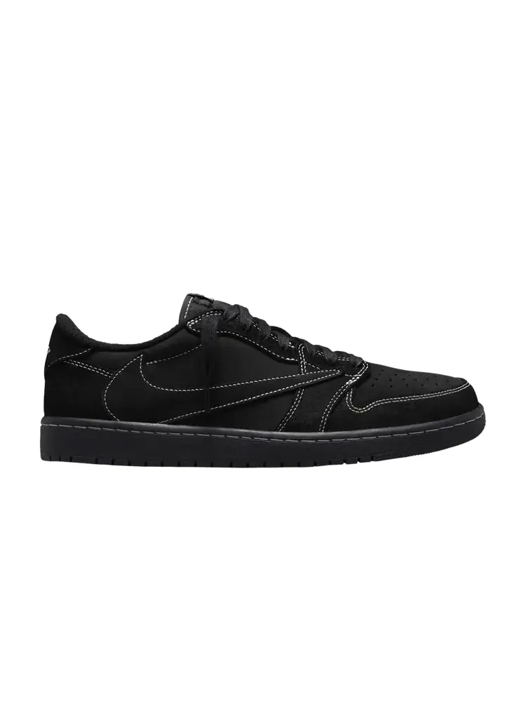 Кроссовки Air Jordan Travis Scott x Air Jordan 1 Retro Low OG SP 'Black Phantom' Sample — изображение 1 из 1, черный//красный