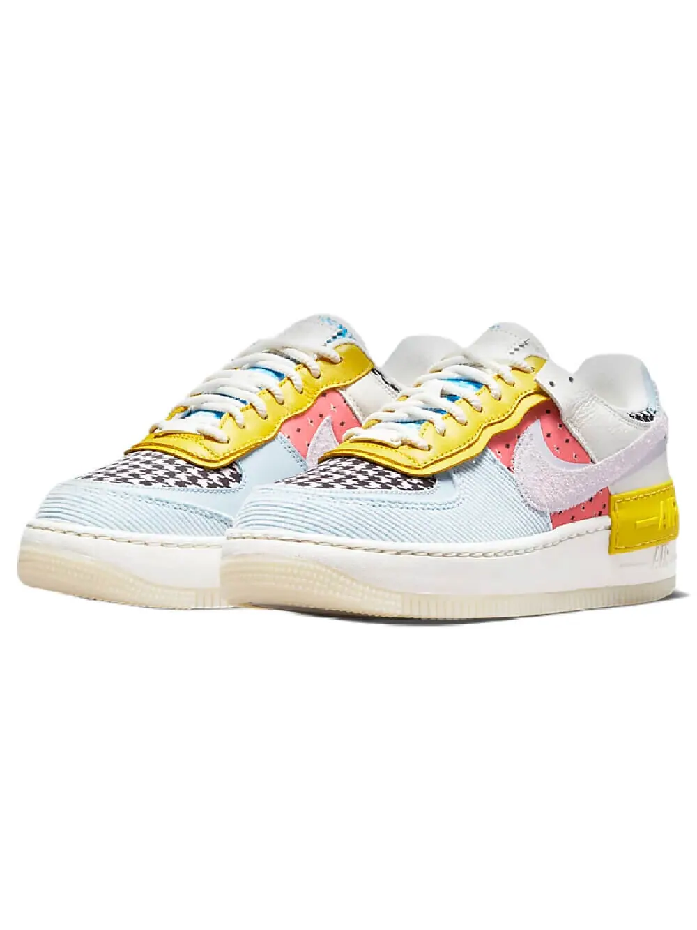 Кросcовки Nike Air Force 1 Shadow — изображение 2 из 8, белый/желтый/голубой