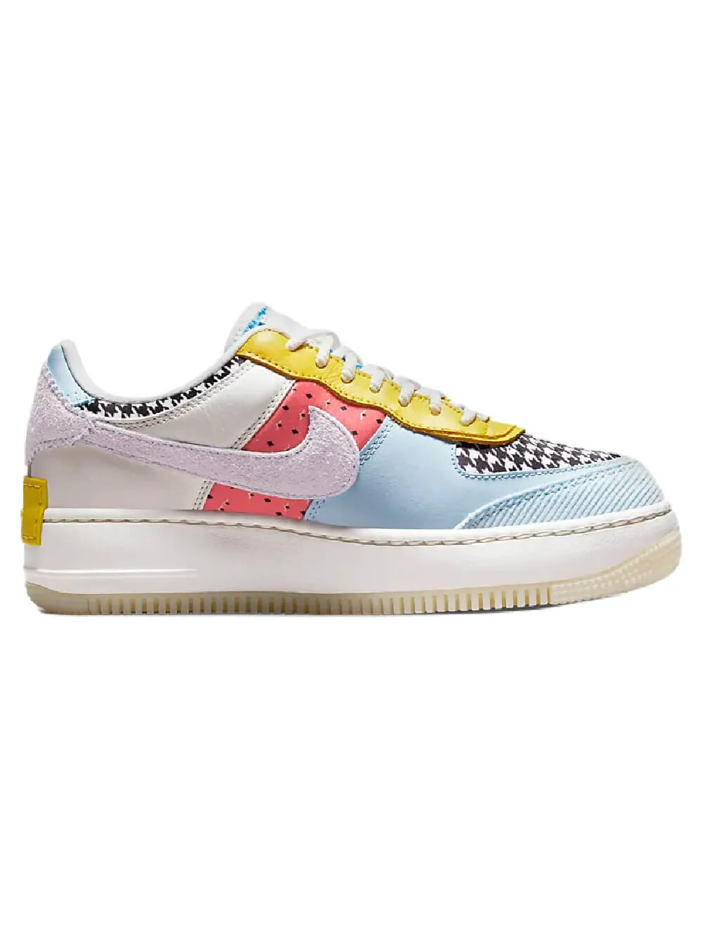 Кросcовки Nike Air Force 1 Shadow — изображение 4 из 8, белый/желтый/голубой