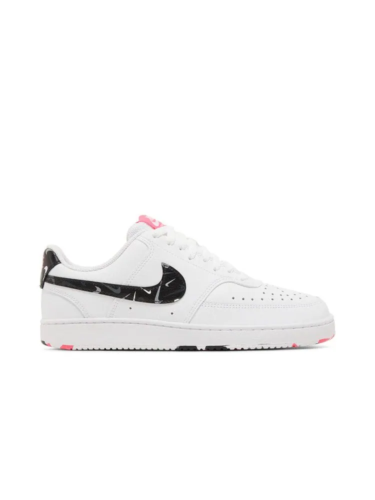 Кроссовки Nike Wmns Court Vision Low 'White Multi Swoosh' — изображение 2 из 9, белый/мульти-/розовый