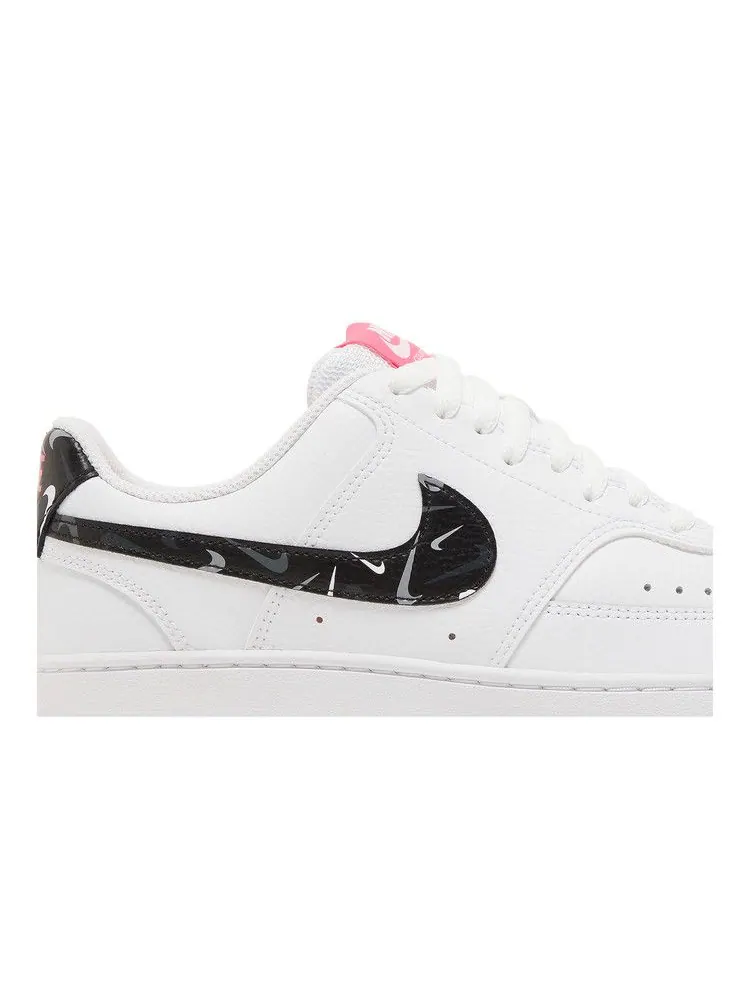 Кроссовки Nike Wmns Court Vision Low 'White Multi Swoosh' — изображение 3 из 9, белый/мульти-/розовый