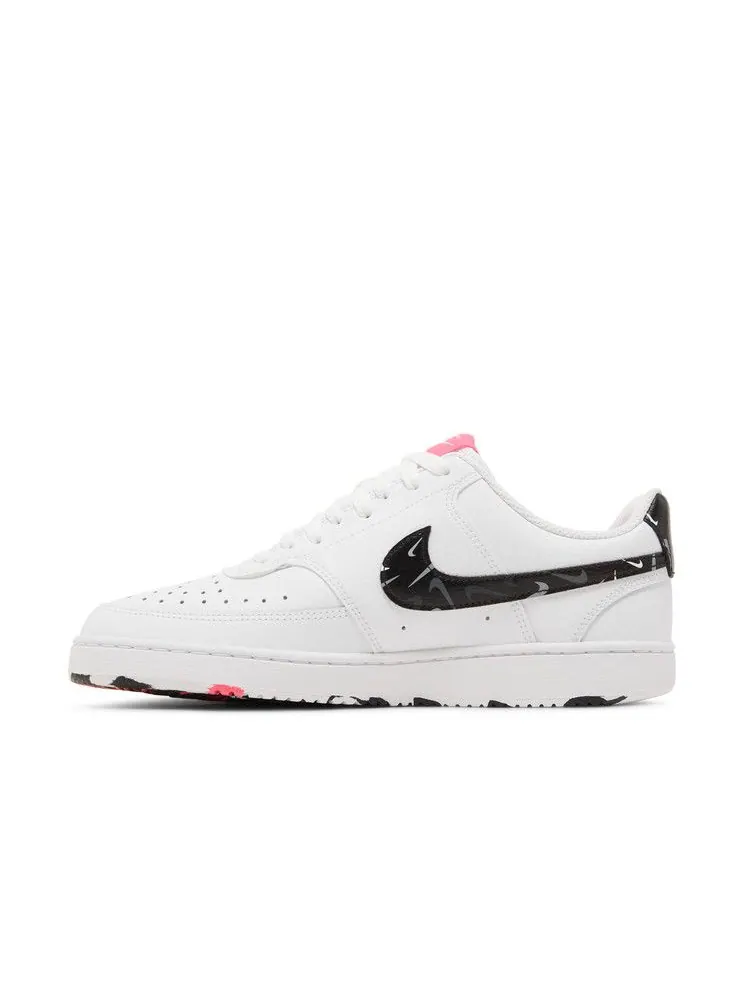 Кроссовки Nike Wmns Court Vision Low 'White Multi Swoosh' — изображение 4 из 9, белый/мульти-/розовый