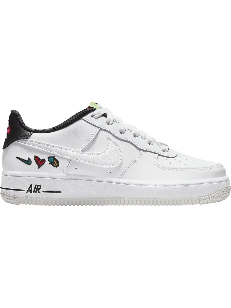 Кроссовки Nike Air Force 1 '07 LV8 3 GS 'Peace Love Nike' — изображение 1 из 1, белый