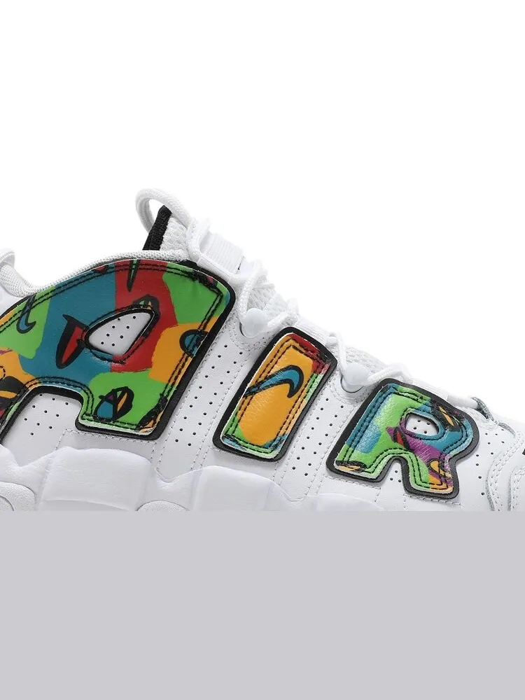 Кроссовки Nike Air More Uptempo GS 'Peace, Love, Basketball' — изображение 2 из 8, белый