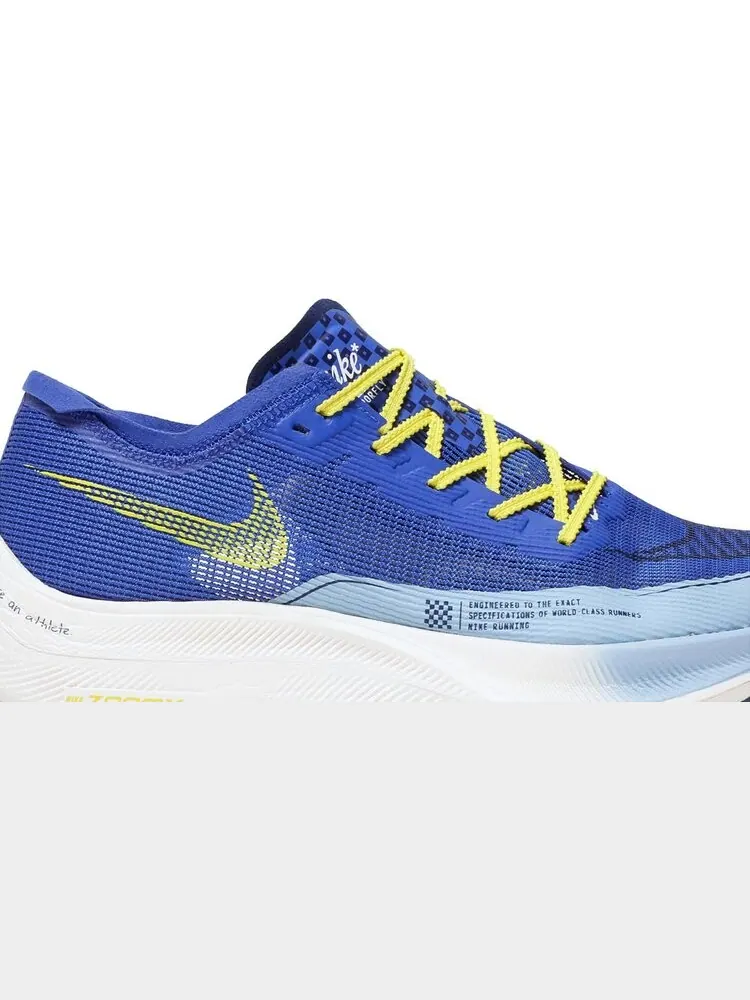 Кроссовки Nike ZoomX Vaporfly NEXT% 2 'Hyper Royal Yellow Strike' — изображение 2 из 8, синий