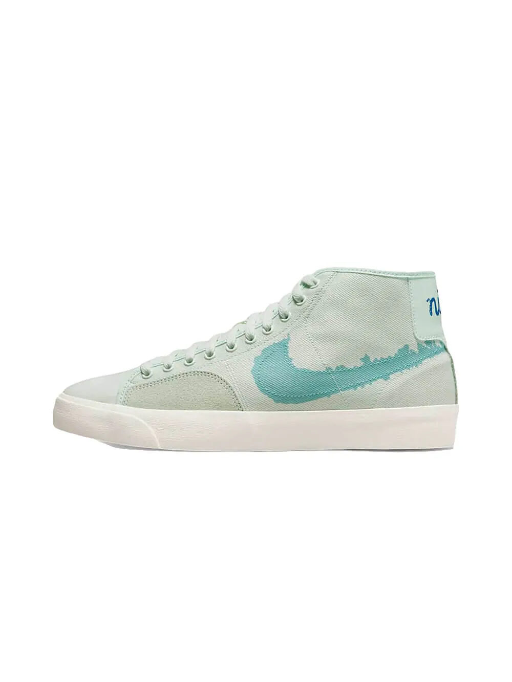 Скейтерские кеды Nike SB Blazer Court Mid Premium — изображение 1 из 5, светло-зеленый/голубой