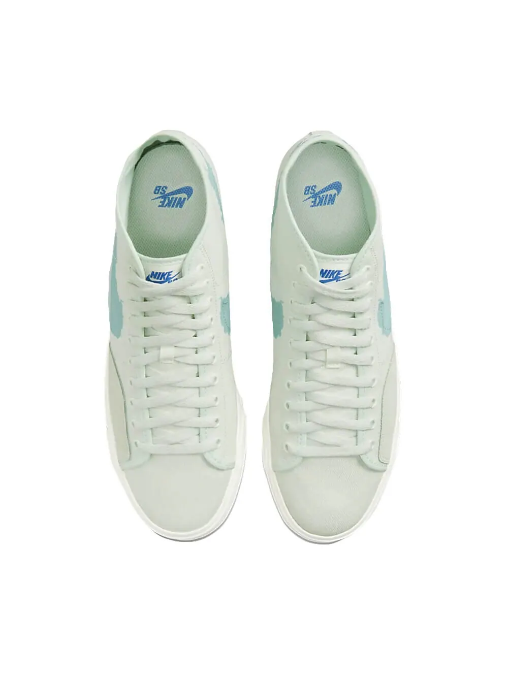 Скейтерские кеды Nike SB Blazer Court Mid Premium — изображение 2 из 5, светло-зеленый/голубой