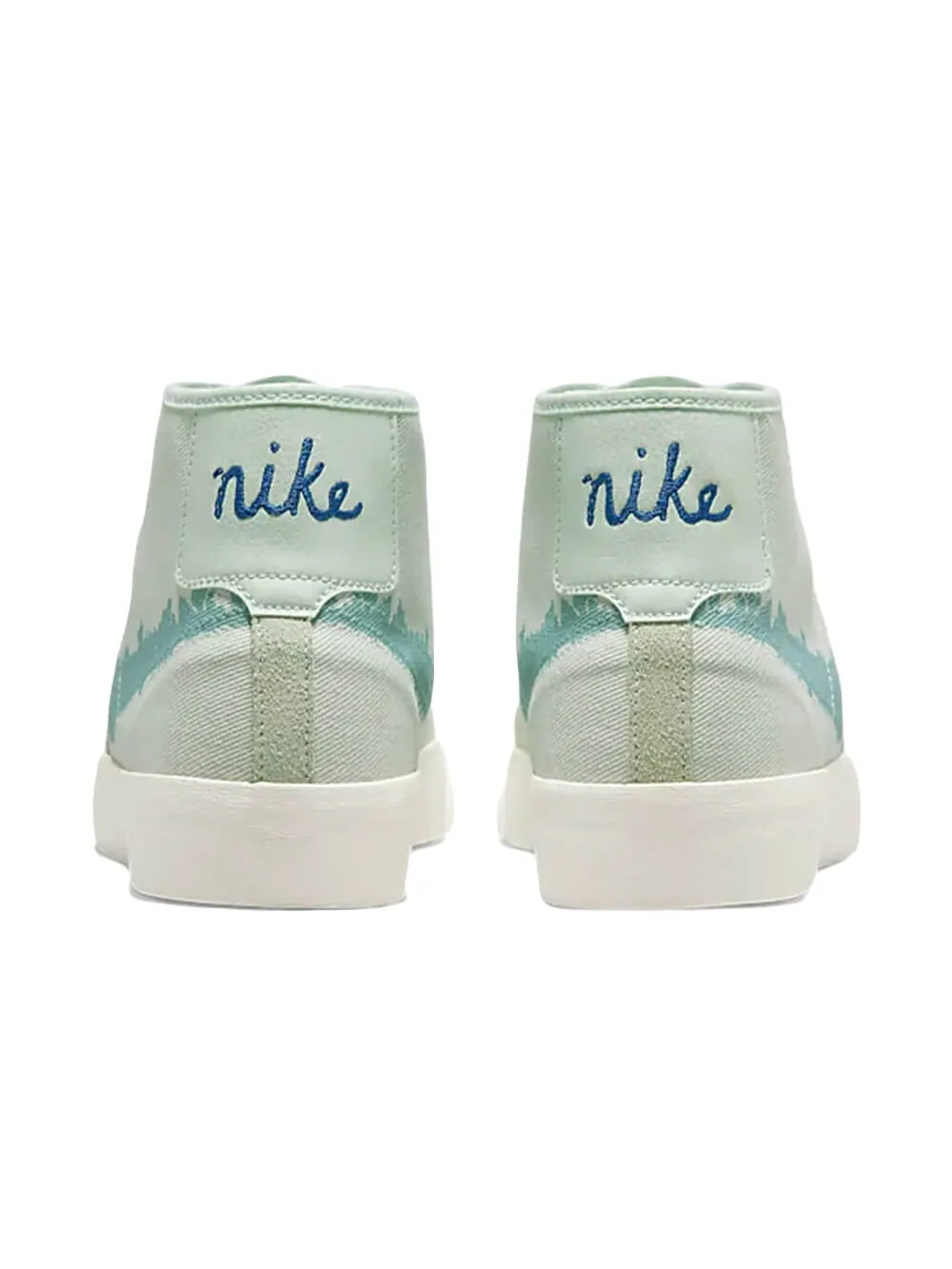 Скейтерские кеды Nike SB Blazer Court Mid Premium — изображение 3 из 5, светло-зеленый/голубой