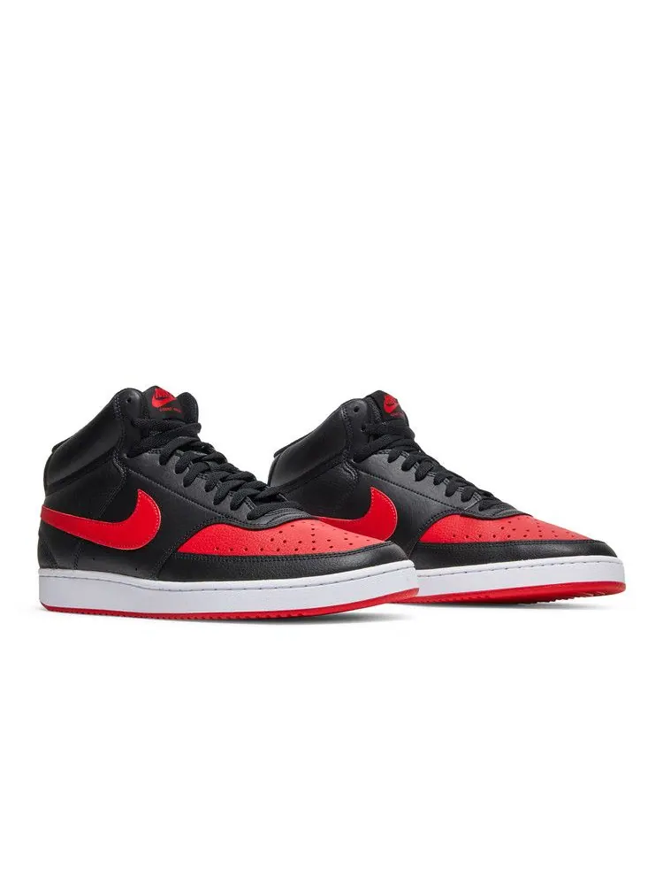Кроссовки Nike Court Vision Mid 'Bred' — изображение 9 из 9, черный/красный/белый