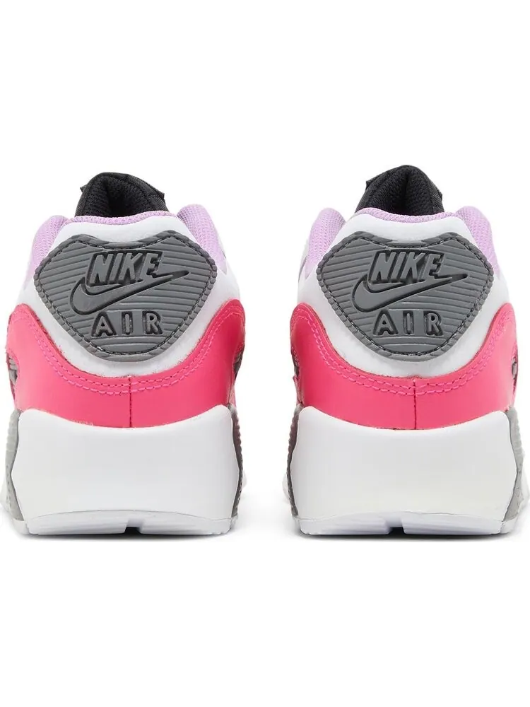 Кроссовки Nike Air Max 90 GS 'White Hyper Pink Orange' — изображение 6 из 8, белый