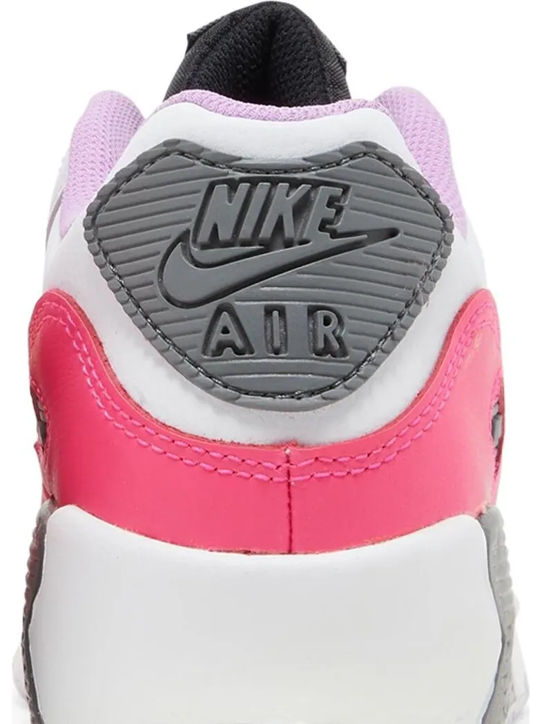 Кроссовки Nike Air Max 90 GS 'White Hyper Pink Orange' — изображение 7 из 8, белый