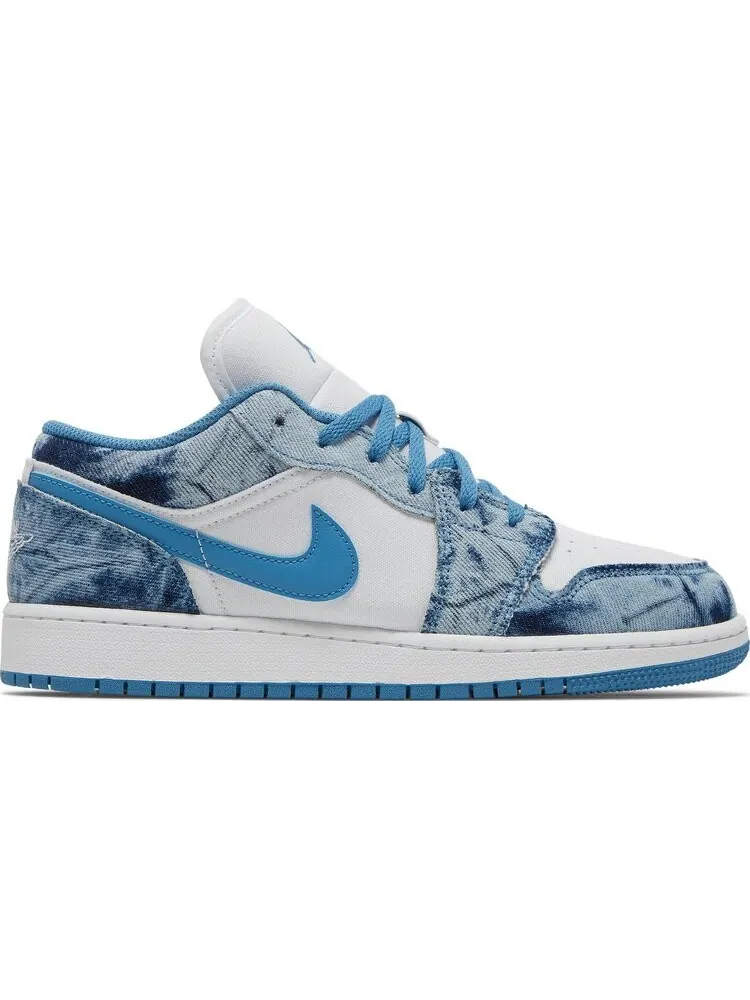 Кроссовки Air Jordan 1 Low GS Washed Denim — изображение 1 из 8, белый