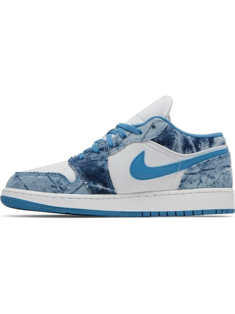 Кроссовки Air Jordan 1 Low GS Washed Denim — изображение 3 из 8, белый