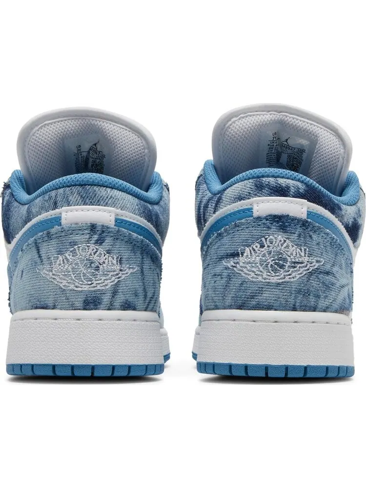 Кроссовки Air Jordan 1 Low GS Washed Denim — изображение 6 из 8, белый
