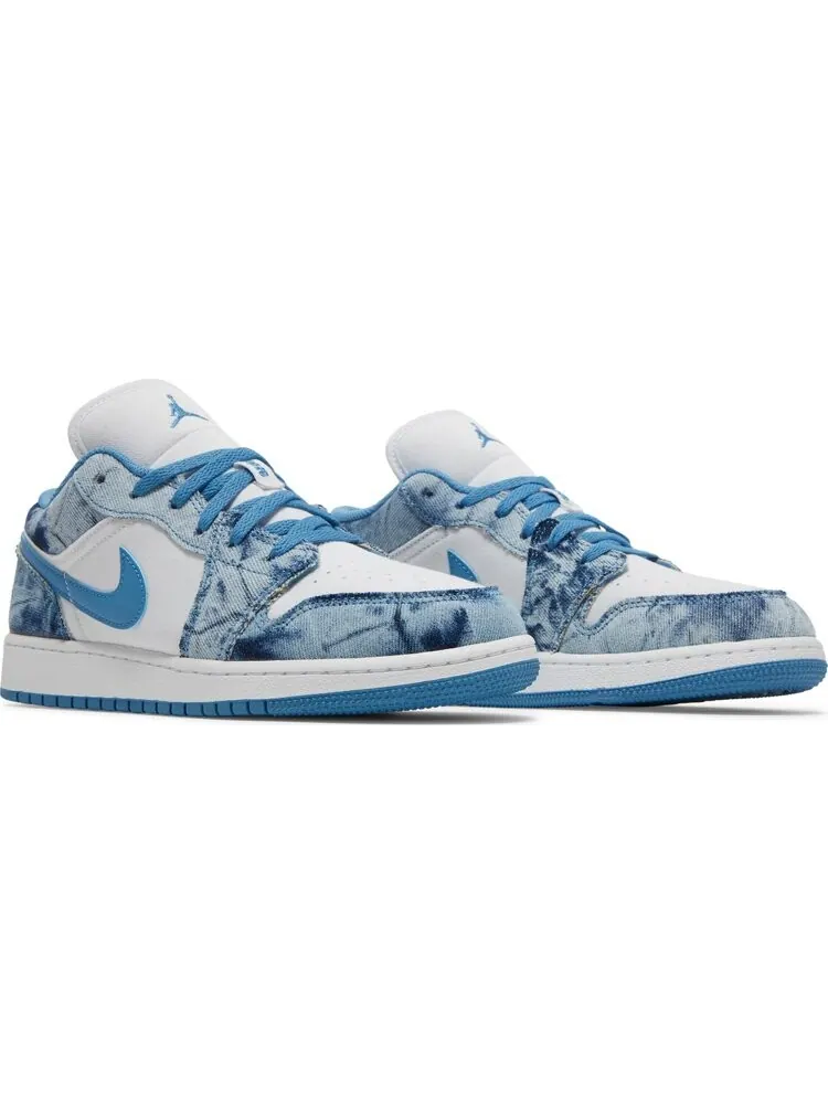 Кроссовки Air Jordan 1 Low GS Washed Denim — изображение 8 из 8, белый