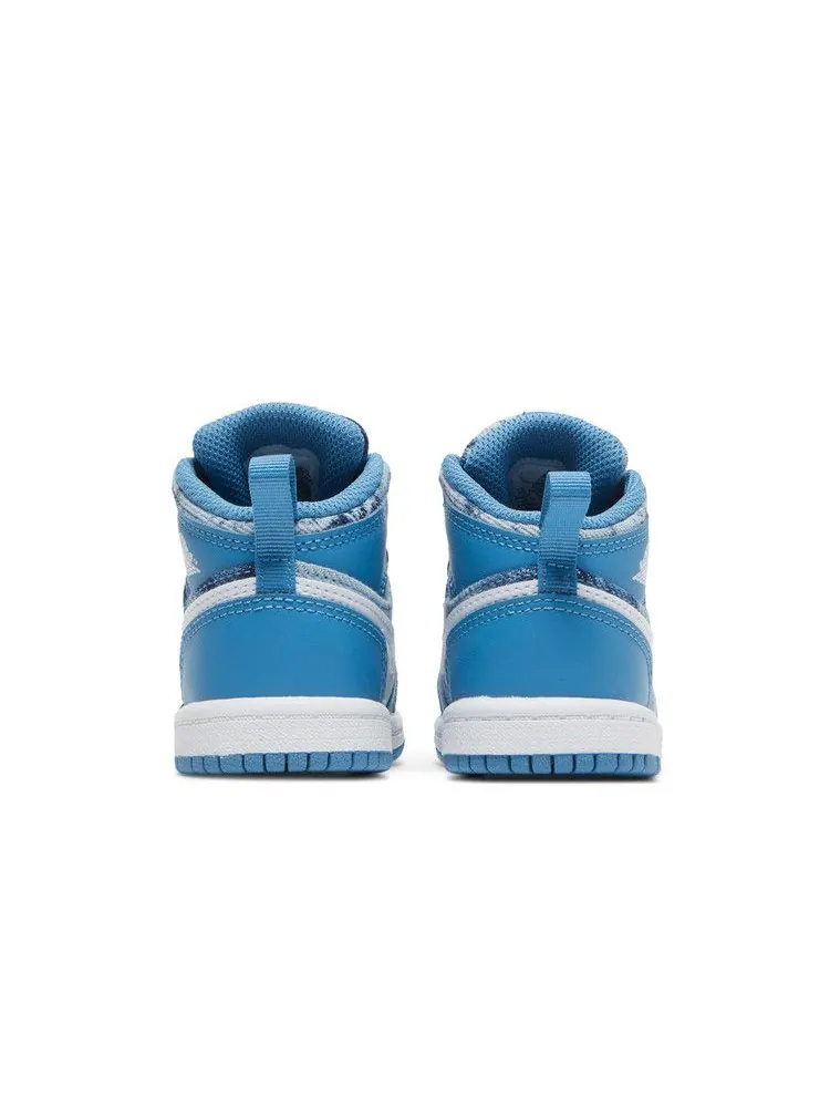 Кроссовки Air Jordan Air Jordan 1 Mid TD 'Washed Denim' — изображение 7 из 9, синий/белый