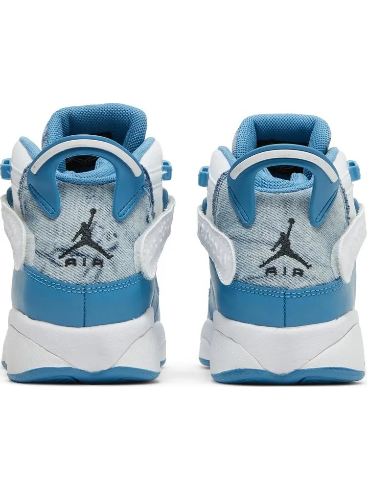 Кроссовки Jordan 6 Rings GS Bleached Denim — изображение 6 из 8, белый