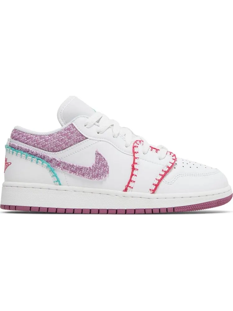 Кроссовки Air Jordan 1 Low SE GS Knit — изображение 1 из 8, белый