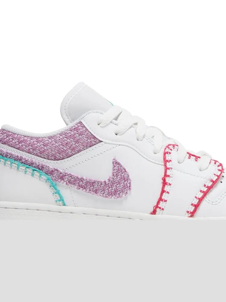 Кроссовки Air Jordan 1 Low SE GS Knit — изображение 2 из 8, белый