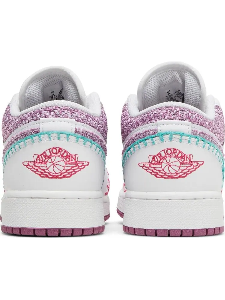 Кроссовки Air Jordan 1 Low SE GS Knit — изображение 6 из 8, белый