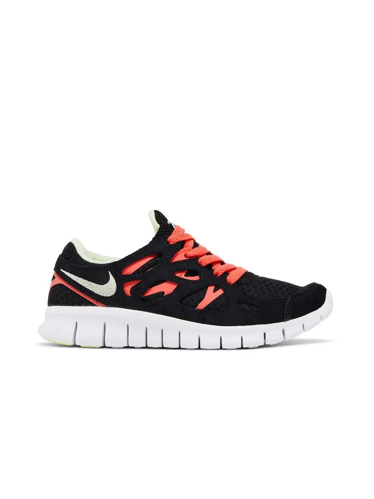 Кроссовки Nike Wmns Free Run 2 'Black Lime Ice' — изображение 2 из 9, черный///белый