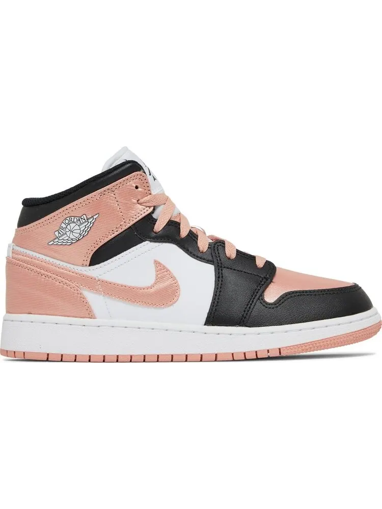 Кроссовки Air Jordan 1 Mid GS White Light Madder Root — изображение 1 из 8, белый