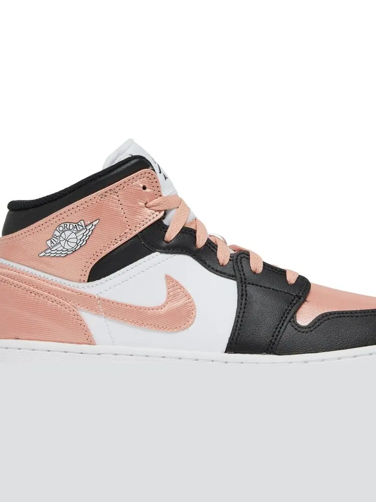 Кроссовки Air Jordan 1 Mid GS White Light Madder Root — изображение 2 из 8, белый