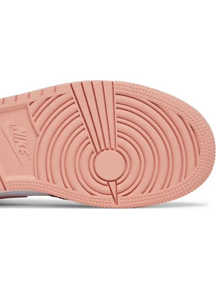 Кроссовки Air Jordan 1 Mid GS White Light Madder Root — изображение 5 из 8, белый