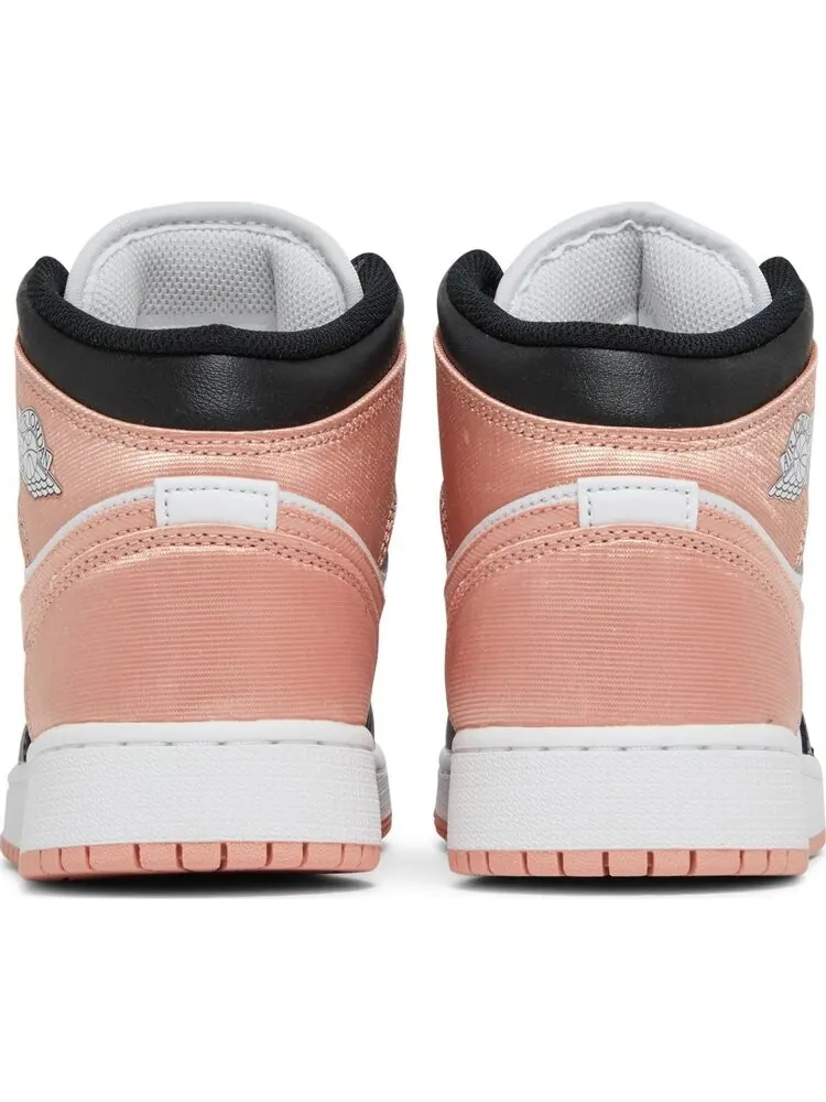 Кроссовки Air Jordan 1 Mid GS White Light Madder Root — изображение 6 из 8, белый