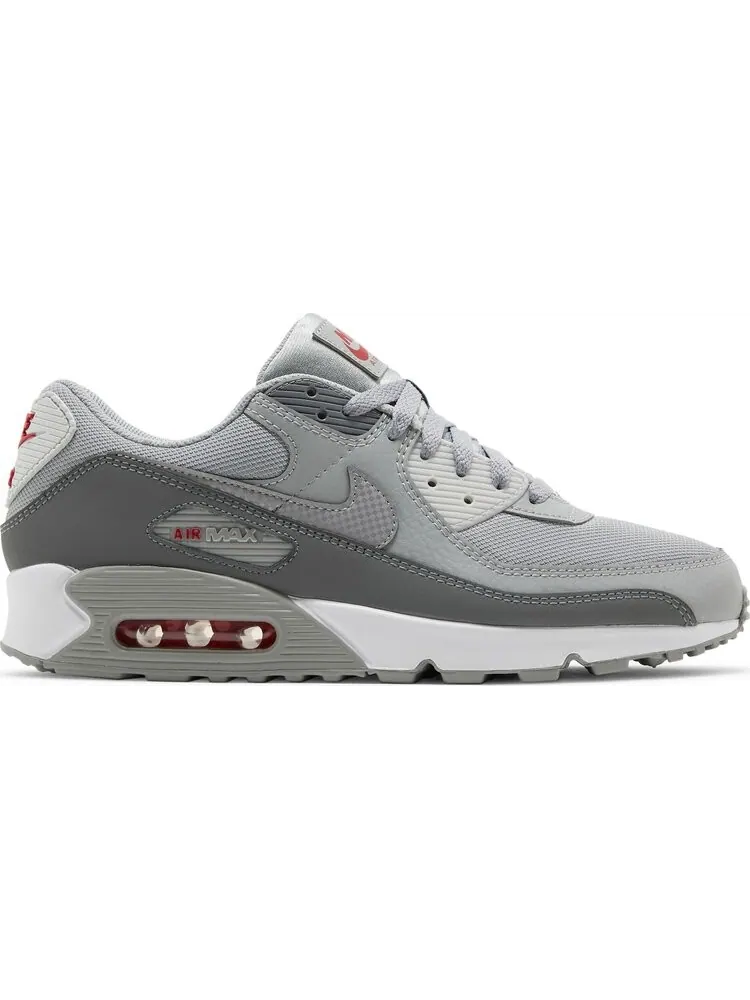 Кроссовки Nike Air Max 90 'Light Smoke Grey Red' — изображение 1 из 8, серый