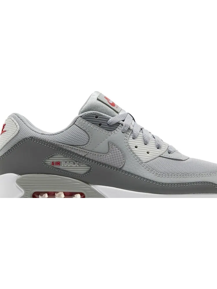 Кроссовки Nike Air Max 90 'Light Smoke Grey Red' — изображение 2 из 8, серый