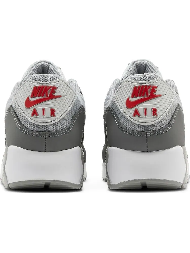 Кроссовки Nike Air Max 90 'Light Smoke Grey Red' — изображение 6 из 8, серый