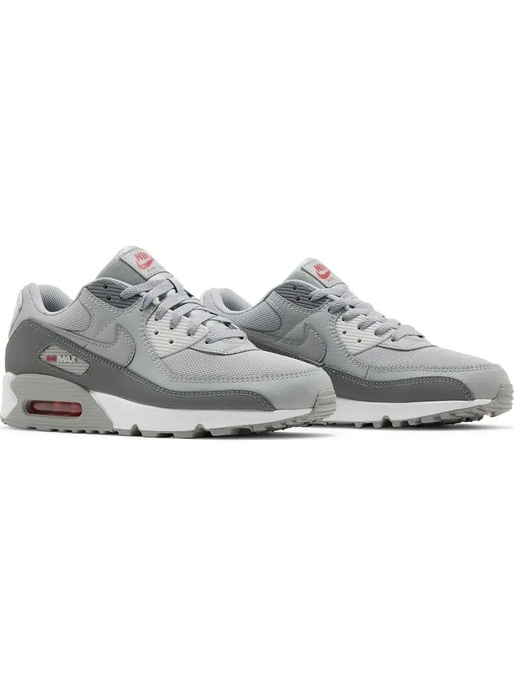 Кроссовки Nike Air Max 90 'Light Smoke Grey Red' — изображение 8 из 8, серый