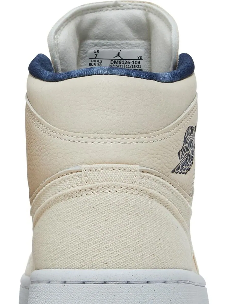 Кроссовки Wmns Air Jordan 1 Mid SE Sanddrift — изображение 7 из 8, белый