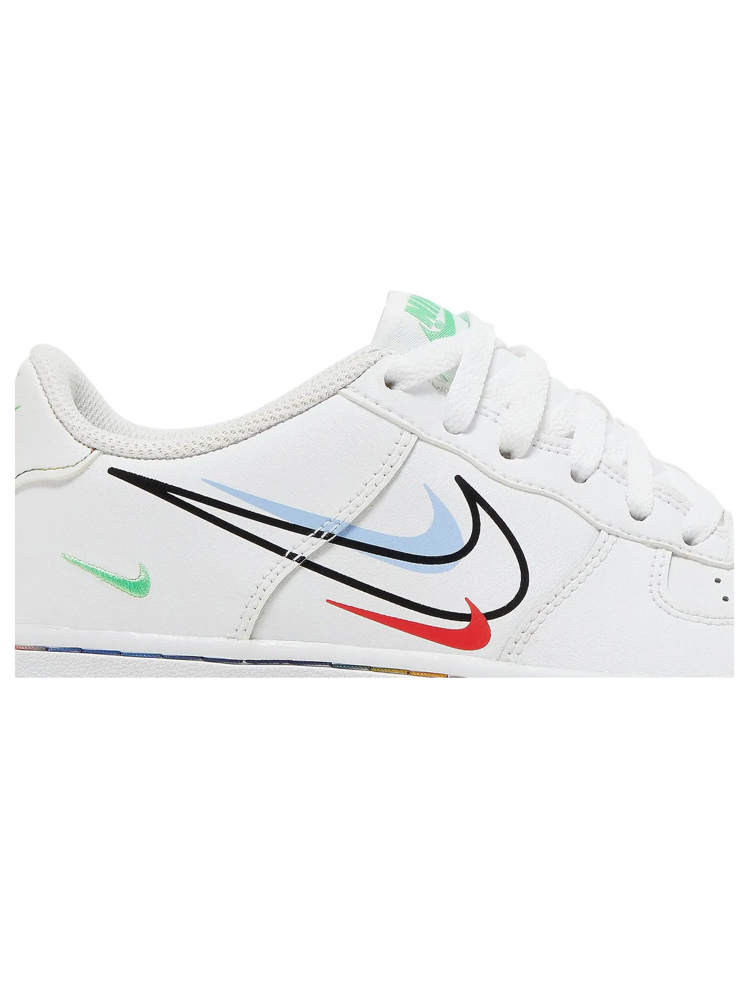 Кроссовки Nike Air Force 1 Low GS 'Multi Swoosh' — изображение 2 из 8, белый