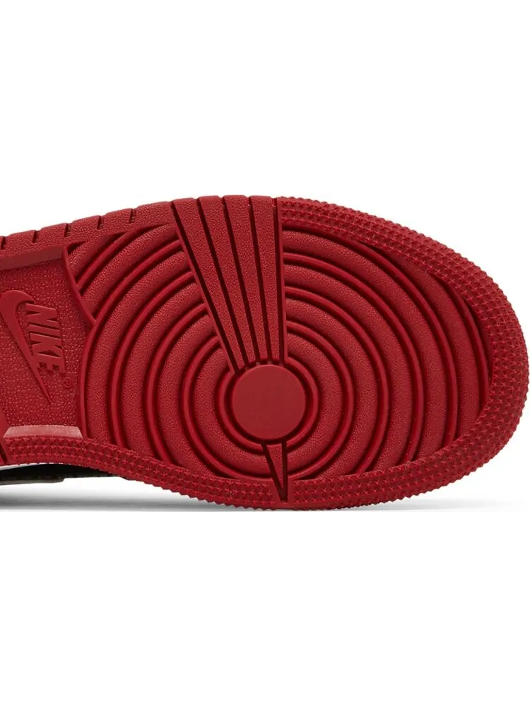 Кроссовки Air Jordan 1 Mid SS GS Black + Red = Bred — изображение 5 из 8, черный
